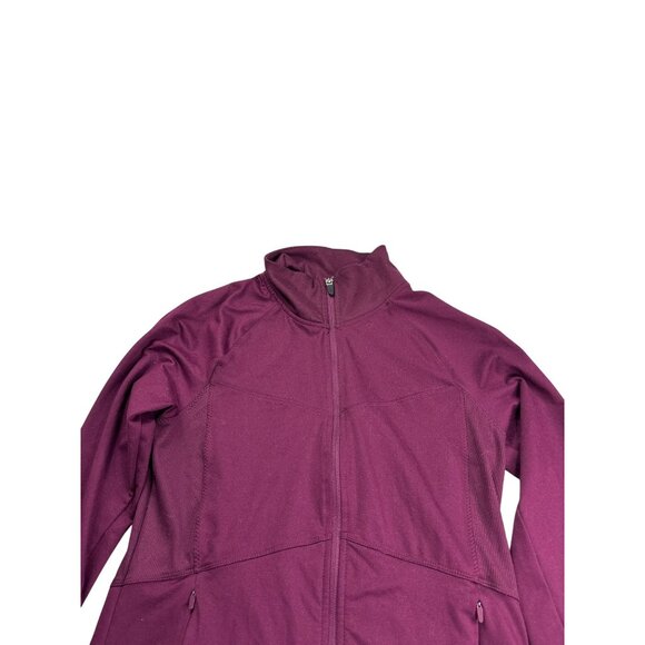 C9 By Champion Full Zip Womens Jacket Size M Thumbholes Lightweight Burgundy - Picture 2 of 7